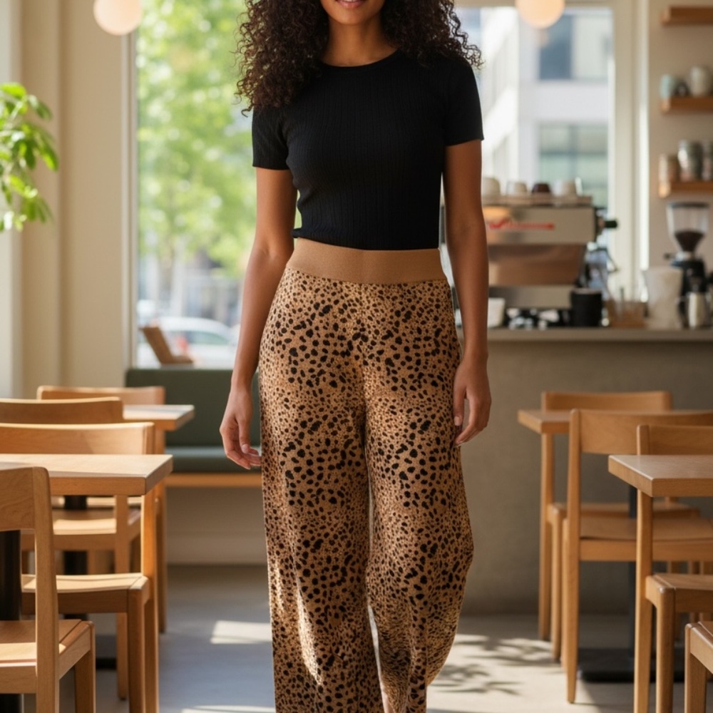 Ann Taylor Factory Animal Print Knit Pant